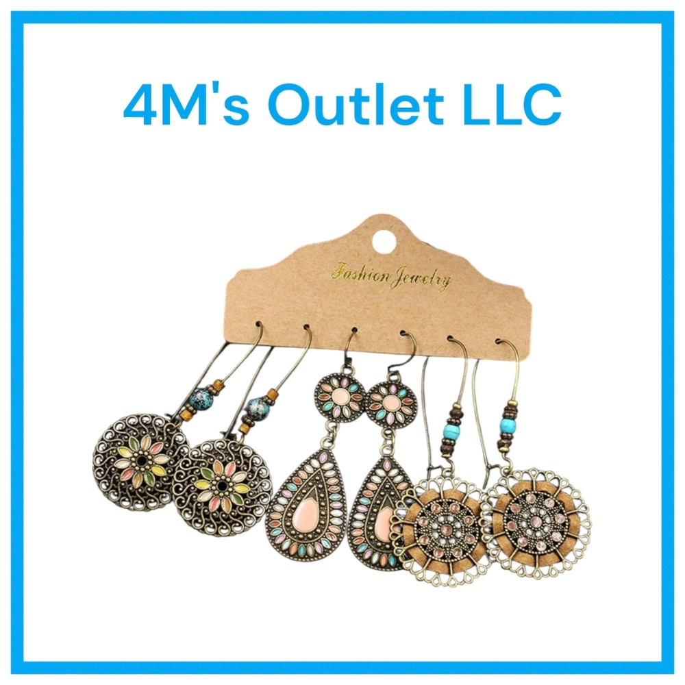 Bohemian Style Dangle Earrings Set